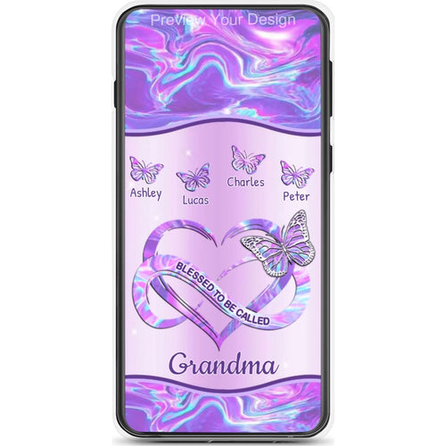 Butterfly Blessed To be called Grandma Nana Mimi Mommy Personalized Phone Case