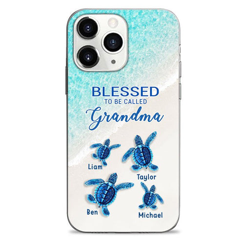 Turtle Happiness is Being Grandma Mommy Auntie Personalized Phone Case SC5272B06