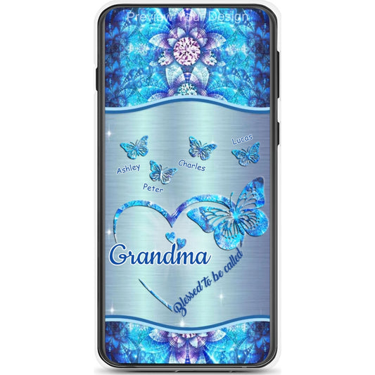 Butterflies Blessed to be called Nana Mimi Gigi Grandma Personalized Phone Case SC1762-20