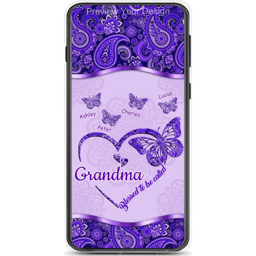 Butterflies Blessed to be called Nana Mimi Gigi Grandma Personalized Phone Case SC1762-17