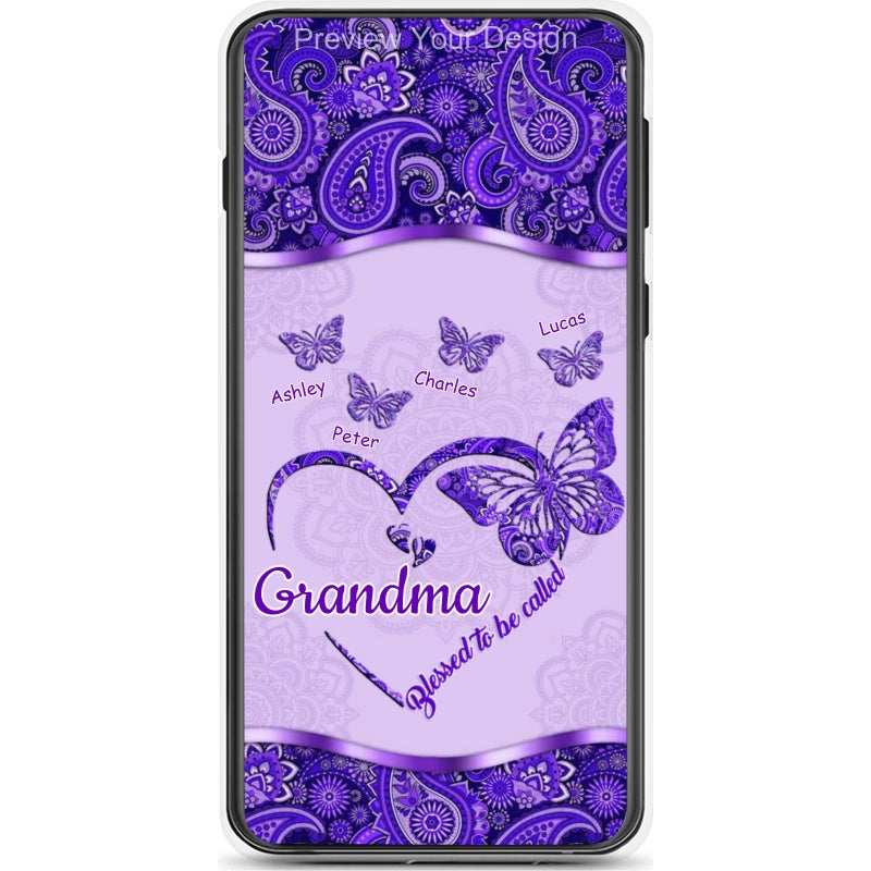 Butterflies Blessed to be called Nana Mimi Gigi Grandma Personalized Phone Case SC1762-17