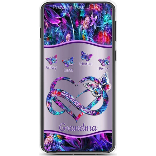 Butterfly Blessed To be called Grandma Nana Mimi Mommy Personalized Phone Case