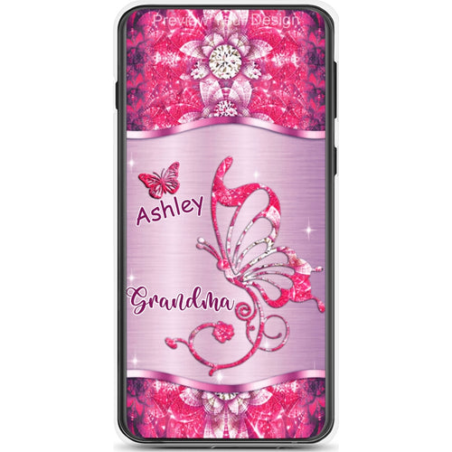 Butterflies Grandma Nana Mimi Mom Personalized Phone Case