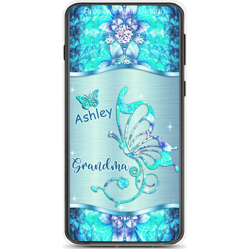 Butterflies Grandma Nana Mimi Mom Personalized Phone Case