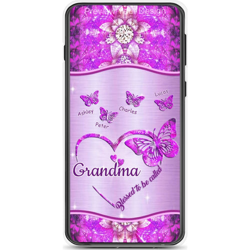 Butterflies Blessed to be called Nana Mimi Gigi Grandma Personalized Phone Case SC1762-23