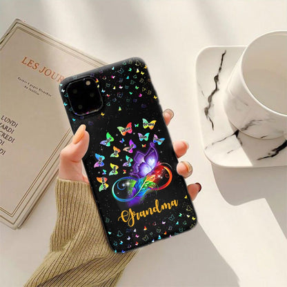 Colorful Butterfly Grandma with Grandkids Personalized Phone case SC5241