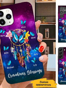 Butterfly Dreamcatcher Grandma's Blessings Nana Mommy Personalized Phone case SC5102