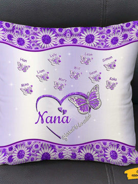 Butterfly Blessed to be called Nana Mimi Gigi Grandma Personalized Pillow SC10115