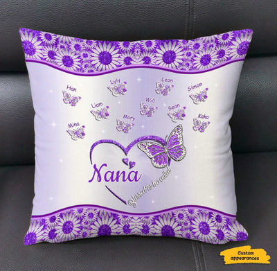 Butterfly Blessed to be called Nana Mimi Gigi Grandma Personalized Pillow SC10115