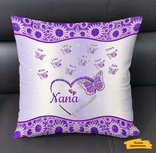 Butterfly Blessed to be called Nana Mimi Gigi Grandma Personalized Pillow SC10115