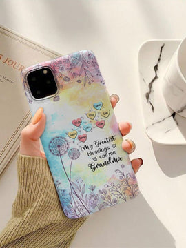 My Greatest Blessings call me Grandma Mommy Nana Auntie Dandelions  Personalized Phone Case