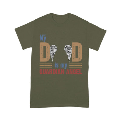 Customized My Dad Is My Guardian Angel T-Shirt PM05JUN21CT2 Dreamship S Military Green