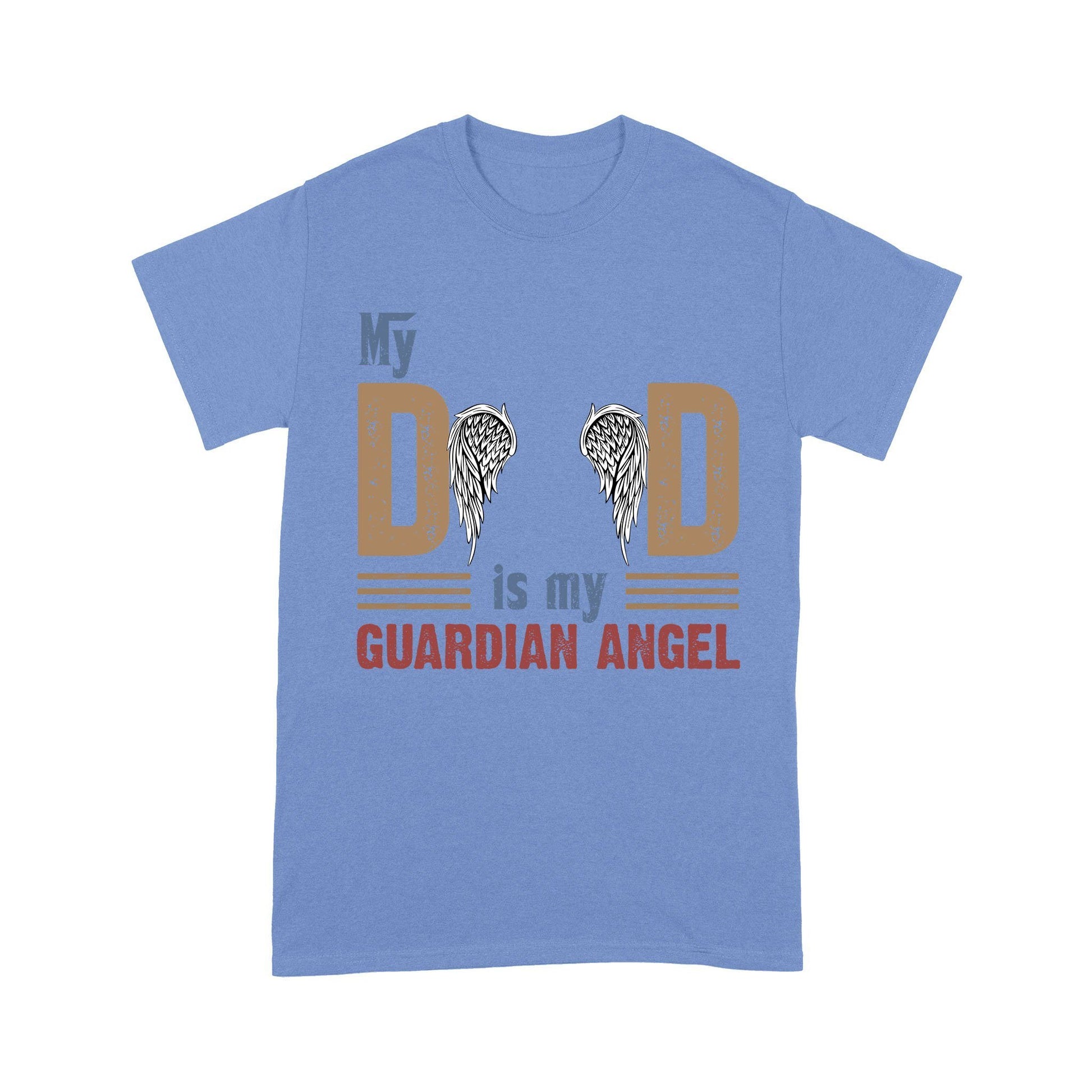 Customized My Dad Is My Guardian Angel T-Shirt PM05JUN21CT2 Dreamship S Carolina Blue 