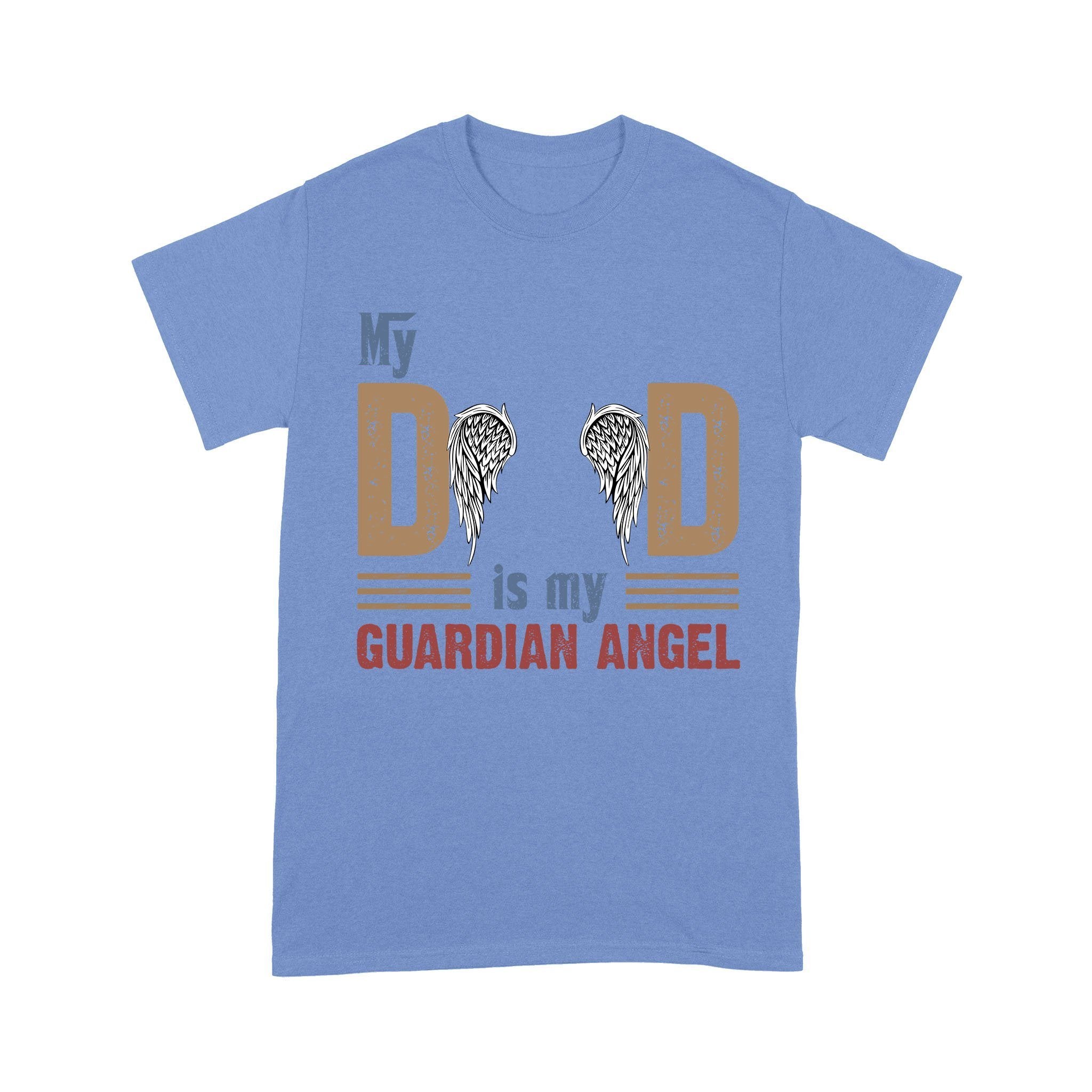 Customized My Dad Is My Guardian Angel T-Shirt PM05JUN21CT2 Dreamship S Carolina Blue 
