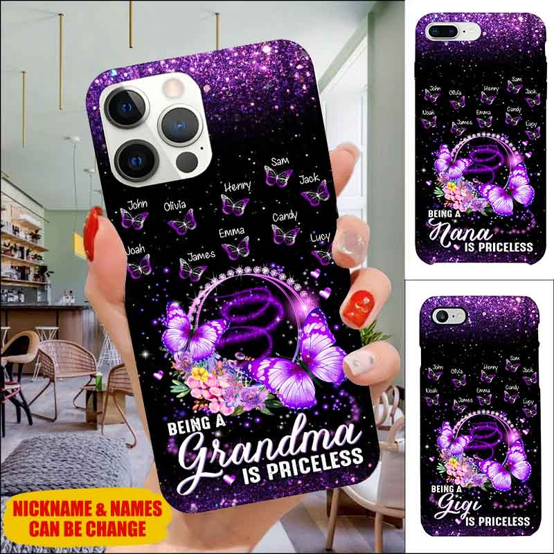Being a grandma is priceless Grandma,Mommy, Nana, Auntie Personalized Phone Case Phone case FUEL 