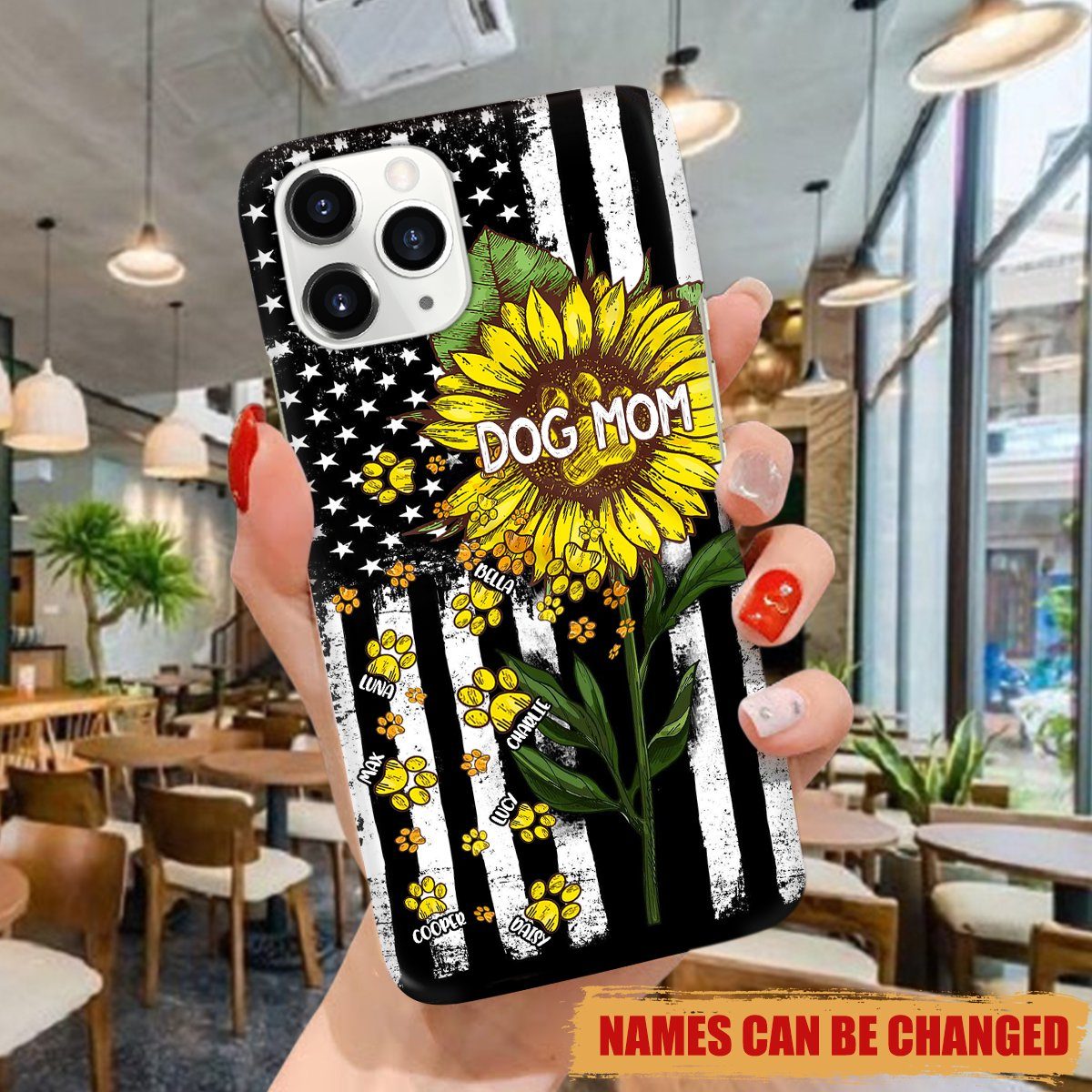 Personalized Dog MOM Sunflower phone case for Dog Lovers Phone case FUEL 
