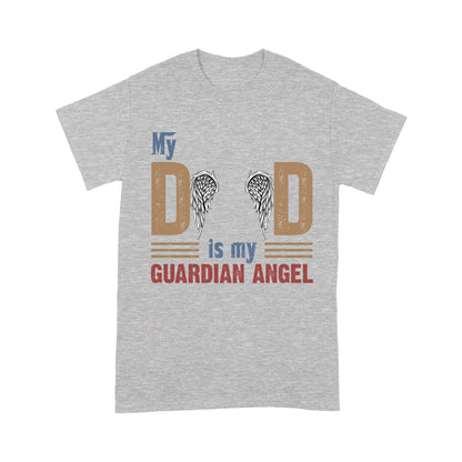 Customized My Dad Is My Guardian Angel T-Shirt PM05JUN21CT2 Dreamship S Heather Grey 