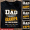 Being A Dad Is An Honor Being A Papa Is Priceless Grandpa Daddy Personalized Shirt