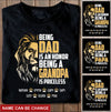 Being A Dad Is An Honor Being A Papa Is Priceless Grandpa Personalized Shirt T-Shirt Gearment