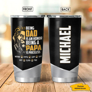 Personalized S. M. Father's Day, Gift For Dad, Grandpa Tumbler