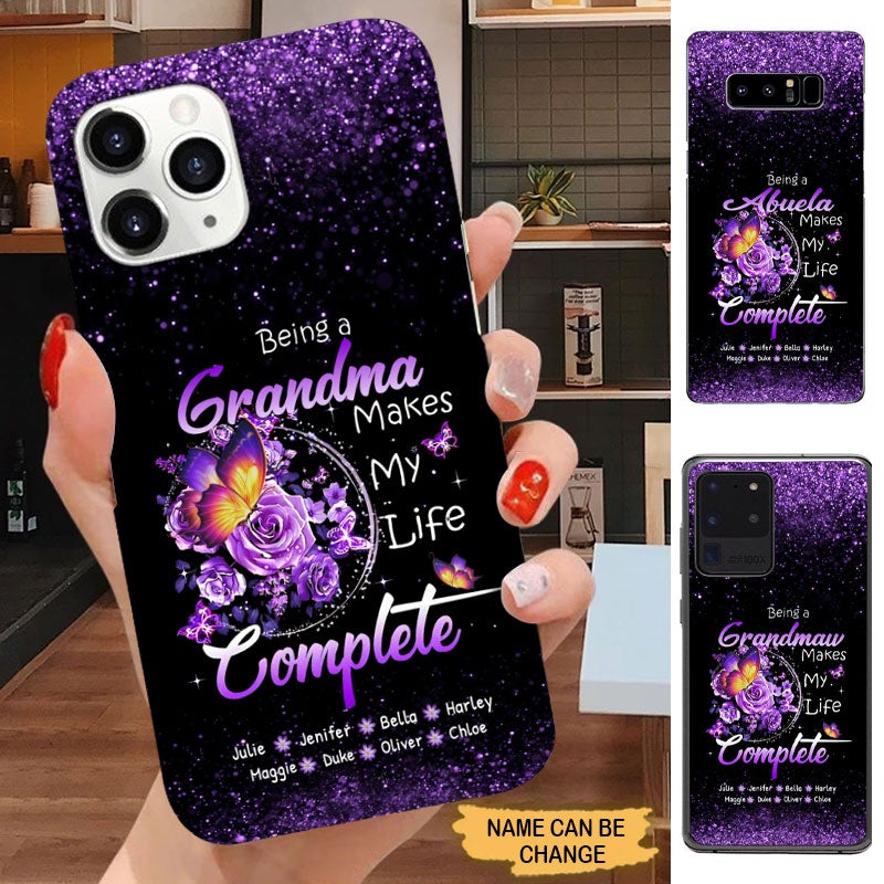 Being A Grandma Makes My Life Complete Butterfly Personalized Phone Case Phone case FUEL 