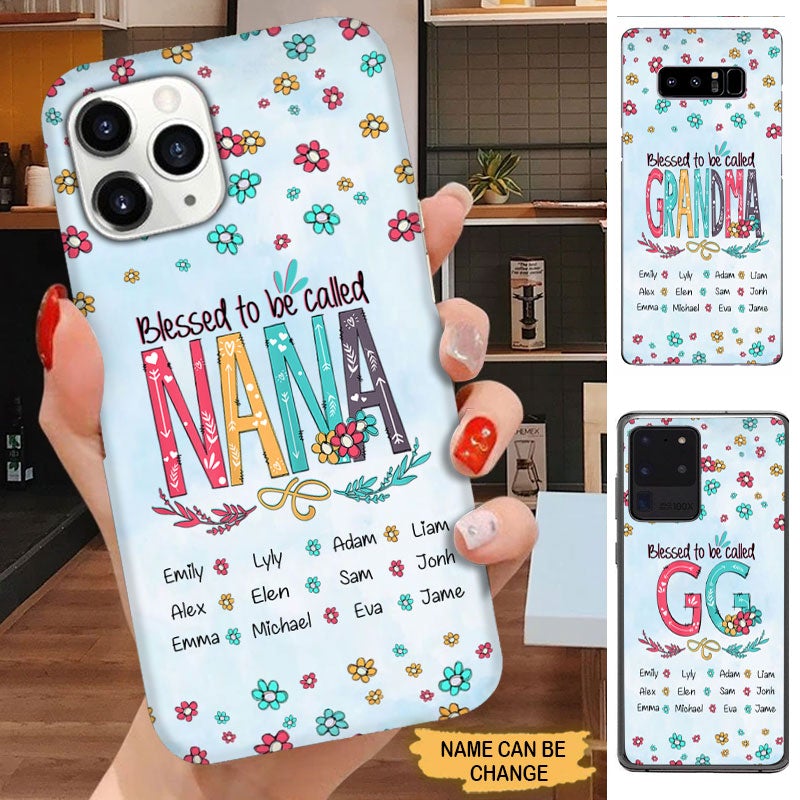 Bless To Be Called Nana Grandma Mom Auntie Personalized Phone Case Phone case FUEL 