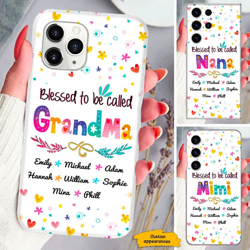 Blessed To be called Grandma Nana Mimi Personalized Phone Case SC203233