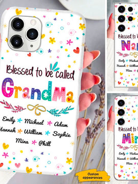 Blessed To be called Grandma Nana Mimi Personalized Phone Case SC203233