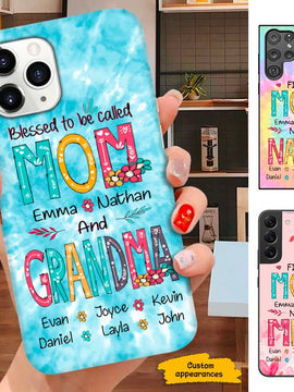 Blessed To be called Mom and Grandma Nana Mimi Personalized Phone case SC26124