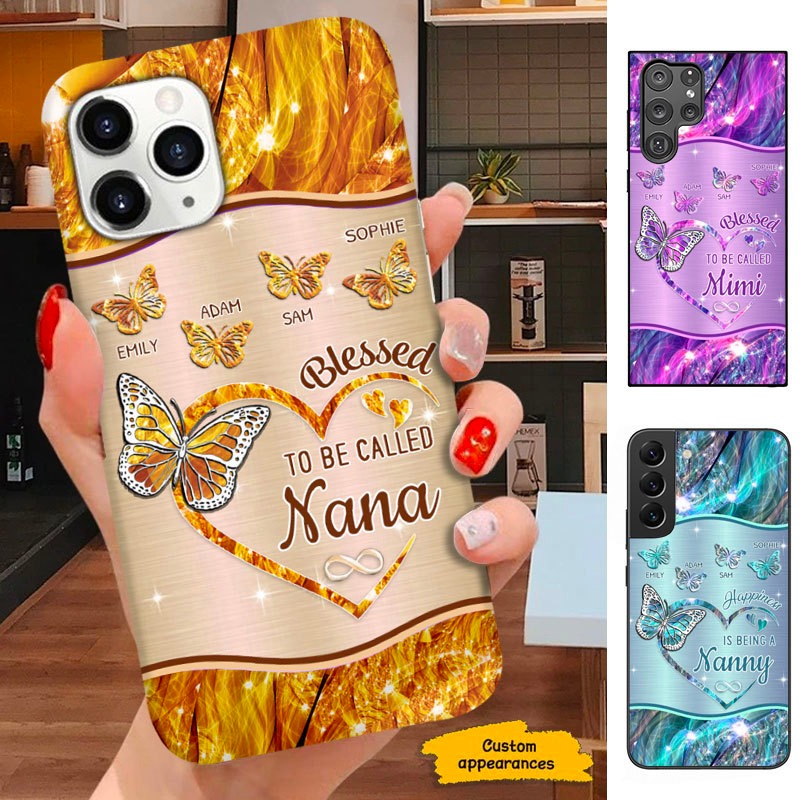 Blessed to be called Grandma Nana Nanny Mimi Personalized Phone case SC912325