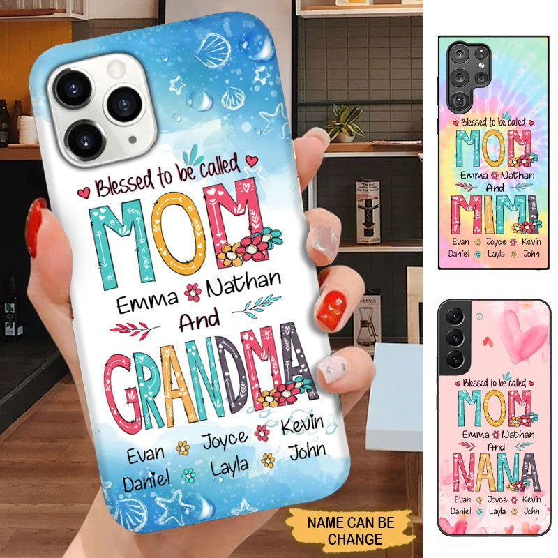Blessed to be called MOM and GRANDMA Personalized Phone case Phone case FUEL 