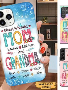 Blessed to be called MOM and GRANDMA Personalized Phone case