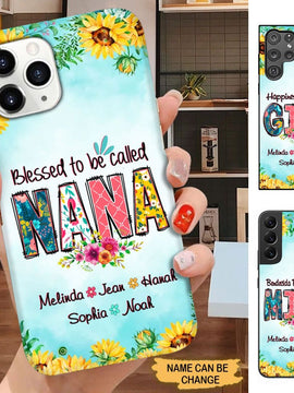 Blessed to be called Nana Mimi Gigi Grandma Personalized Phone case