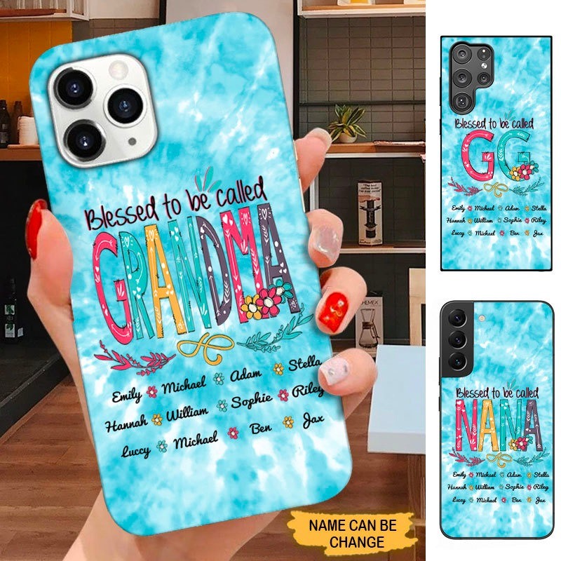 Blessed to be called Nana Mommy, Nana, Grandma, Auntie Personalized Phone Case SC25109 Phone case ShinyCustom Phone Case 