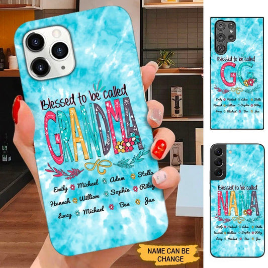 Blessed to be called Nana Mommy, Nana, Grandma, Auntie Personalized Phone Case SC25109 Phone case ShinyCustom Phone Case 