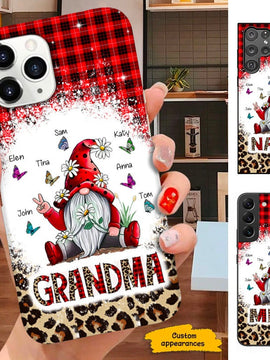 Buffalo Plaid Gnome Grandma Nana Mommy Personalized Phone Case SC181101