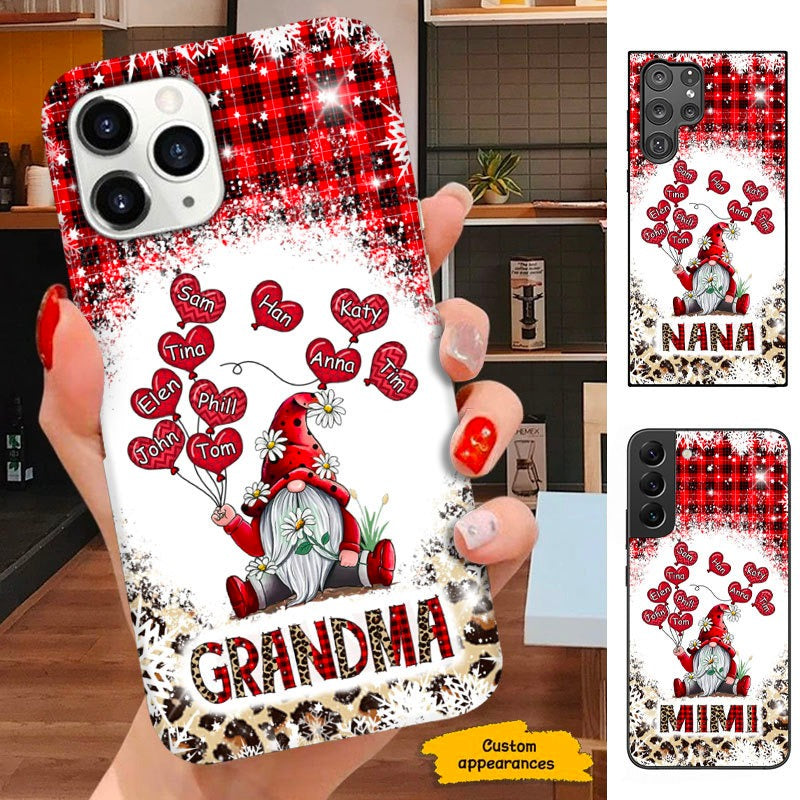 Buffalo Plaid Gnome Grandma Nana Mommy Personalized Phone Case SC181104