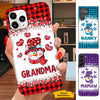 Buffalo Plaid Heart Snowman Grandma Nana Mimi Personalized Phone cas SC151117