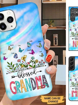 Butterflies Blessed Grandma Personalized Phone case