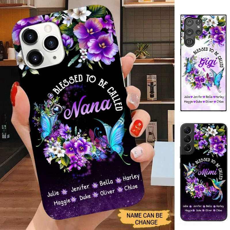 Butterflies Blessed To Be Called Nana Gigi Mimi Personalized Phone case Phone case FUEL 