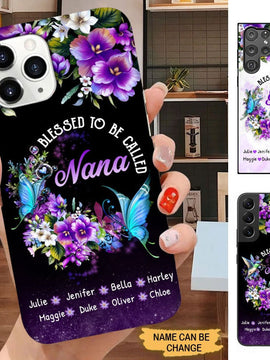 Butterflies Blessed To Be Called Nana Gigi Mimi Personalized Phone case