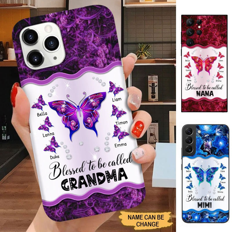 Butterflies Blessed to be called Grandma Mommy Auntie Personalized Phone case Phone case FUEL 