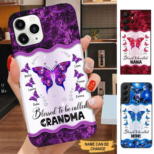 Butterflies Blessed to be called Grandma Mommy Auntie Personalized Phone case Phone case FUEL 