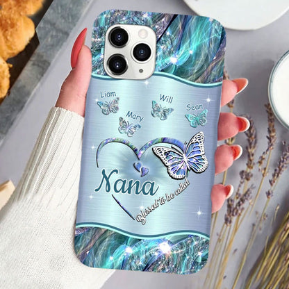 Butterflies Blessed to be called Nana Mimi Gigi Grandma Personalized Phone case SC1762