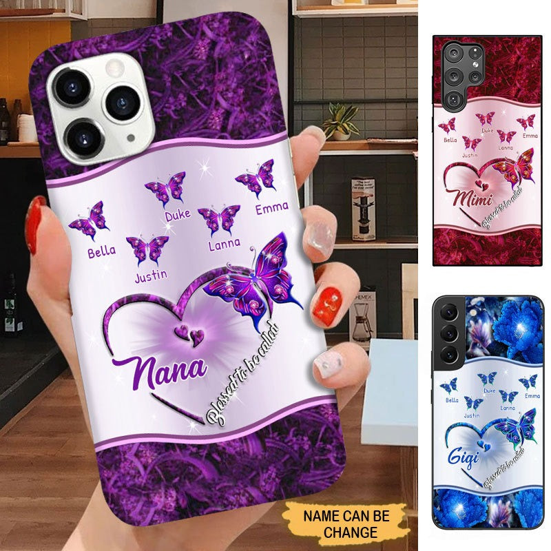 Butterflies Blessed to be called Nana Mimi Gigi Grandma Personalized Phone case SC1272 Phone case FUEL 