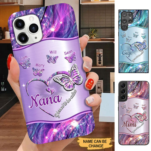 Butterflies Blessed to be called Nana Mimi Gigi Grandma Personalized Phone case SC1762 Phone case FUEL 