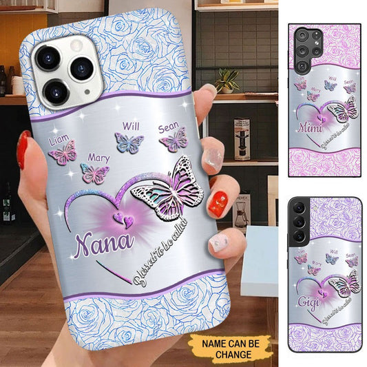 Butterflies Blessed to be called Nana Mimi Gigi Grandma Personalized Phone case SC6273 Phone case FUEL 