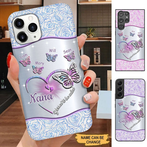Butterflies Blessed to be called Nana Mimi Gigi Grandma Personalized Phone case SC6273 Phone case FUEL 