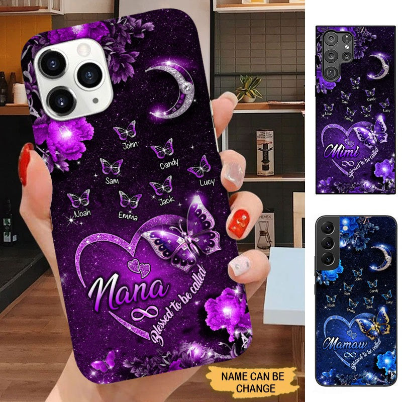Butterflies Blessed to be called Nana Mimi Grandma Personalized Phone case Phone case FUEL 