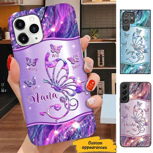 Butterflies Grandma Nana Mimi MOM Personalized Phone case SC2265 Phone case ShinyCustom Phone Case 